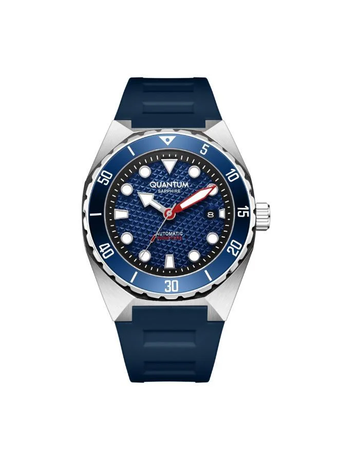 كوانتوم Men's Silicone Analog Watch BAR1213.399 - 43 mm